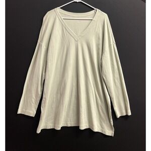 J Jill simply Supima Cotton Tunic Sage Green sz XL
